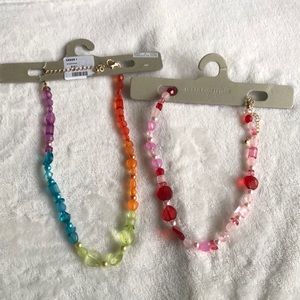 2 as a set new urban outfitters Leo beaded necklaces